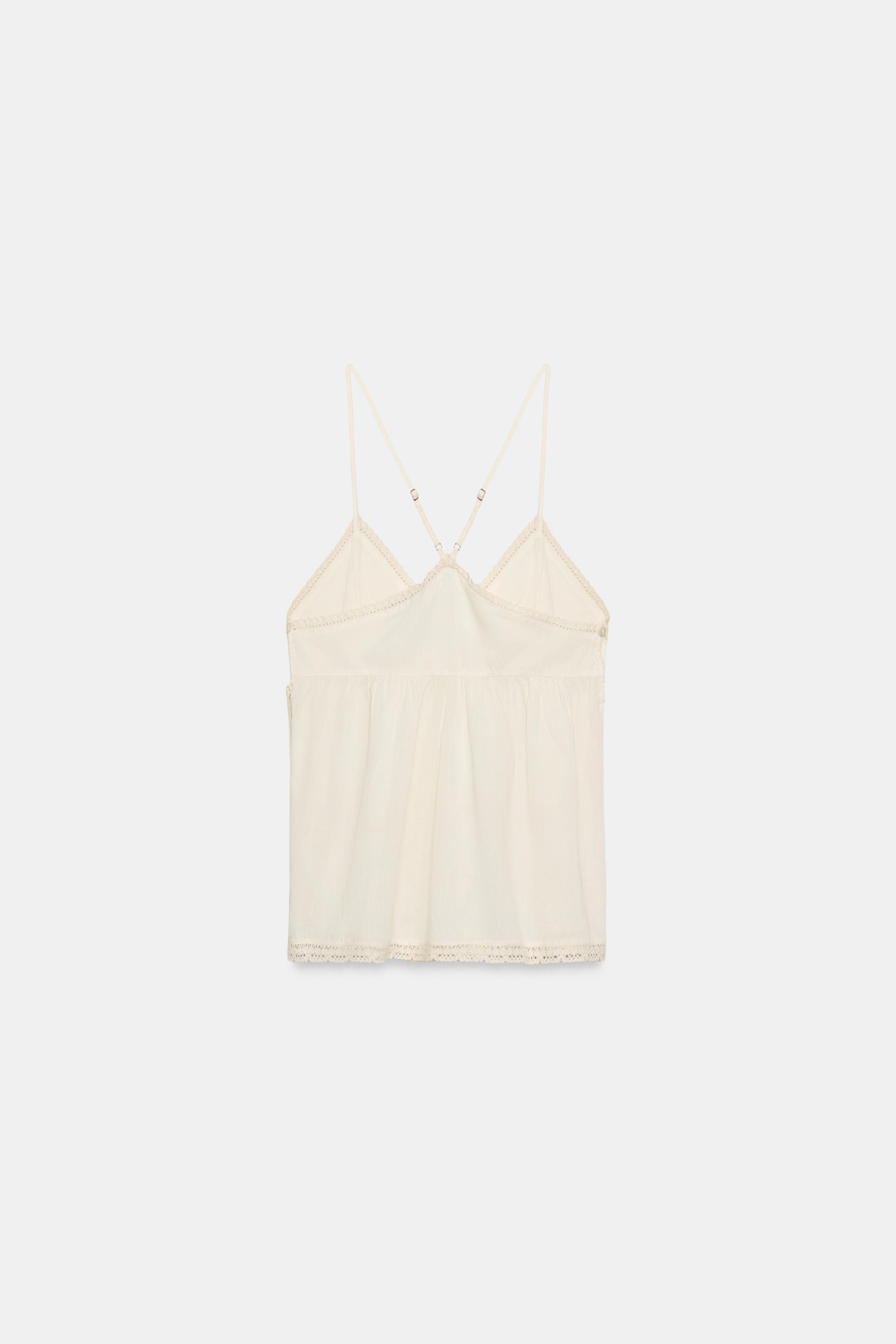 EMBROIDERED GAUZE CAMISOLE